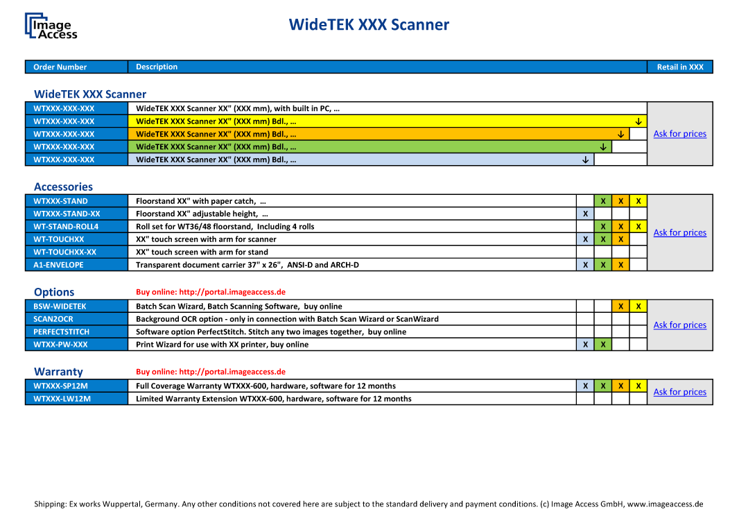 WideTEK<sup>®</sup> 36CL Wide Format CIS Scanner - Models & Options